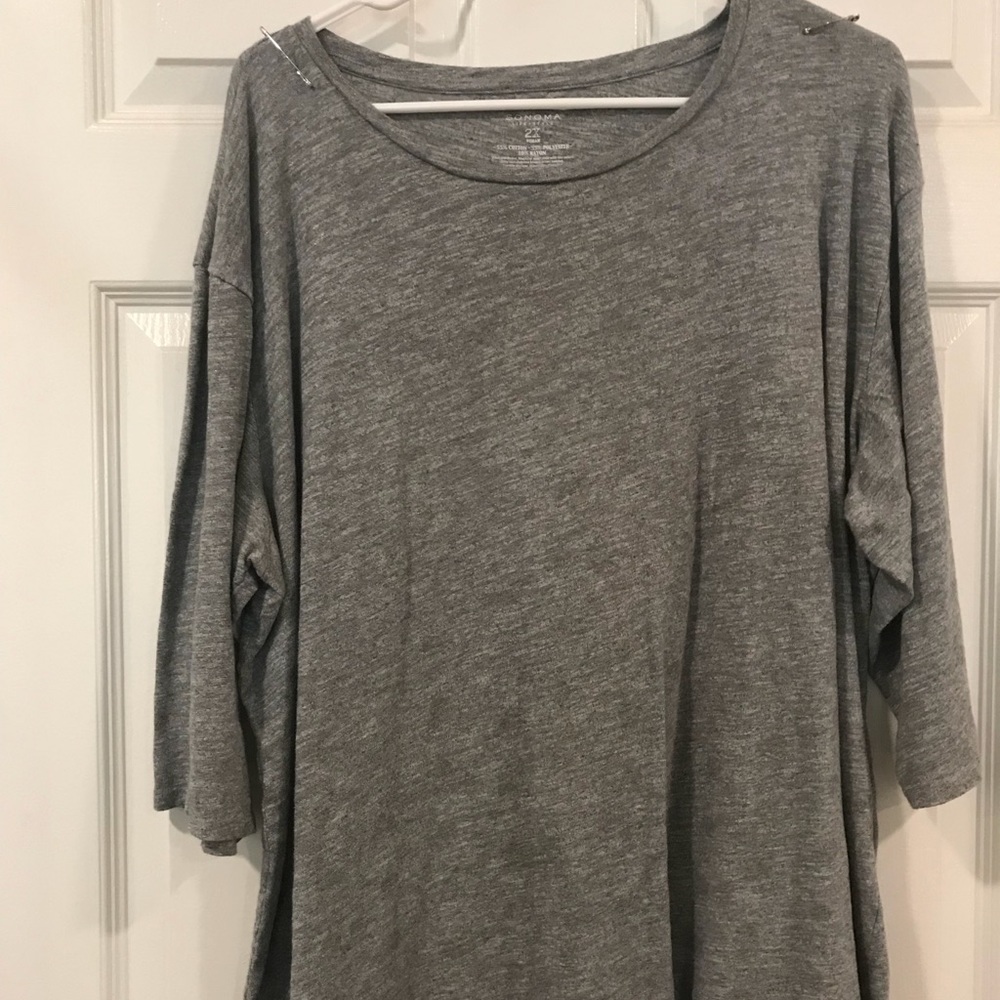 3/4 length sleeve polka dot tee